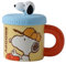 Newhope S-noopy tazza ceramica colazione, capacità giallo 360ml, tazza di acqua potabile ufficio tazza di acqua ceramica con coperchio per le donne