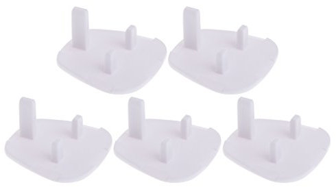 5pcs White UK Power Socket Electrical Outlet Baby Safety Guard for Protection Anti Electric Shock Plugs Protector Cover Socket Covers Baby Proofing Safety First