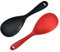 Cuillère à Riz Antiadhésive, Cuillère à Riz en Silicone, Cuillère de Service à Riz, 2 Pièces Cuillère de Cuisson, Cuillères pour Cuiseur à Riz, Cuillere de Service, Cuillere en Silicone (Rouge＆Noir)