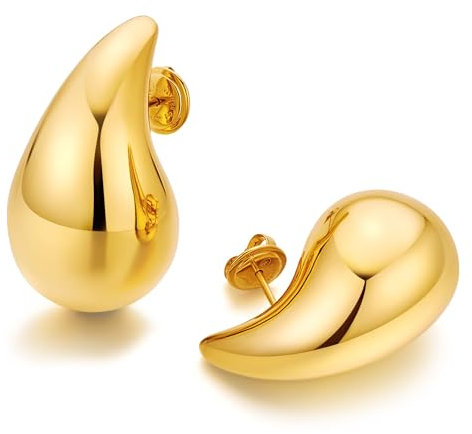 LILIE&WHITE Ohrringe Goldene Tropfenförmige Ohrringe – Minimalistischer Stil für Elegante Looks, Hochglanzpoliert