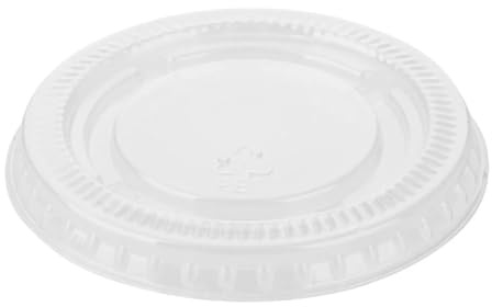 Fiesta Recyclable PET Lid for Portion Pot (Pack 1000) | Snug fit prevents messy spills during transport, with a clear finish for easy content checks in busy catering environments.
