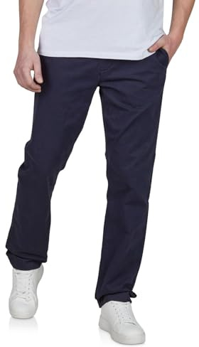 TOM TAILOR Chino Hose Herren Regular Fit Stretch Stoffhose Einfarbig, Länge:36L, Größe:Knitted Navy (10690), Weite:36W