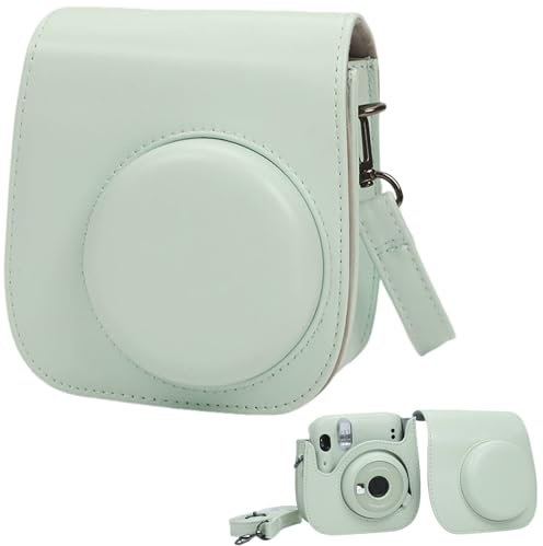 Embhlitfe Étuis pour appareil photo Fujifilm Instax Mini 12/11/9/8 – Housse de protection en polyuréthane de qualité supérieure avec sangle réglable, sac compact pour appareil photo instantané