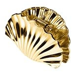 Purelei® Muschel-Haarklammer aus Edelstahl – Elegantes maritimes Haar-Accessoire in 18K Gold oder Silber – Ideal für offene Haare & Hochsteckfrisuren – 56,8 x 39,7 mm, 25,5 g (Gold)