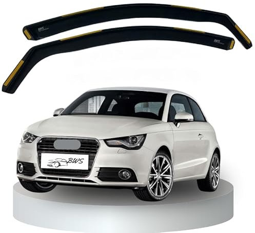BWS Premium Wind Deflectors For Audi A1 3 Door hatchback 2010-onwards 2-Pieces, Enhance Driving Comfort with Window Visors (UK Stock)