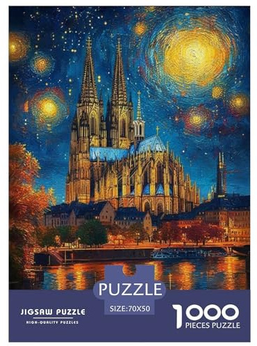 Puzzles Kölner Dom1000 Teile Erwachsene Rätsel Great Architecture Geschicklichkeitsspiel Für Die Ganze Familie Dekorieren Sie Puzzles Für Erwachsene Und Kinder Ab 14 Jahren 70x50cm/1000pcs
