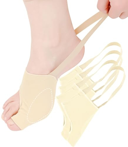 DYKOOK 2Pairs of Bunion Corrector Sleeves Bunion Relief Socks Build-In Gel Big Toe Protector Pad Bunions Brace with Non-Slip Elastic Heel Strap and Ease Pain from Hallux Valgus,Blisters,Friction (L)