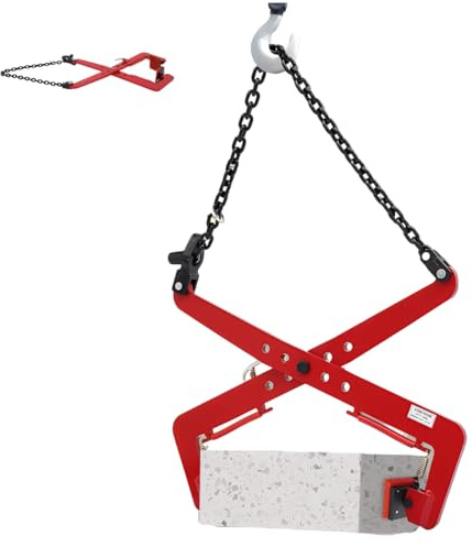 Morsetto per ritardo, pinza per bordo, 500 kg, pinza per pietra regolabile, apertura 33-70 cm, pinza per legno, pinza per sollevamento e trasporto della pietra