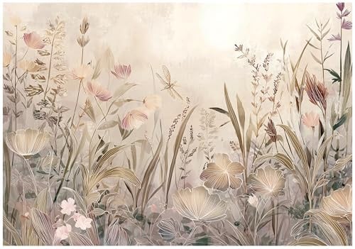 WallArena Vlies Fototapete, Botanisch, 350x250cm | Fototapeten - Tapeten - für Wohnzimmer Schlafzimmer - Vliestapete Wandtapete Tapete 3D Effekt- inkl. Kleister