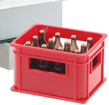 Miniature Beer Bottles Box - Photo Props, Miniaature Wine Bottles, Miniaature Ornaments | Beer Bottlles Photo Prop For Men Table Decoration For Fairy Garden Pub Bar Decoration