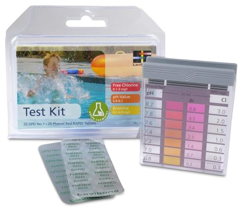 Lovibond Pool Test Kit Chlor + pH - Manuelles Wassertestgerät für Poolwasser - Farbvergleichsmethode - Inkl. 40 Testtabletten - Chlor- und pH-Wert Analyse