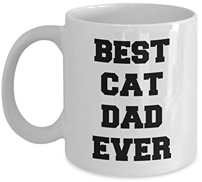 SpreadPassion Lustige Tasse mit Aufschrift Best Cat Dad Ever, Geschenk für Katzenväter, Katzenliebhaber, Kaffeetasse