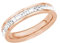 s.Oliver Ring Edelstahl Damen Ringe, mit Kristall, Roséfarben, Kommt in Schmuck Geschenk Box