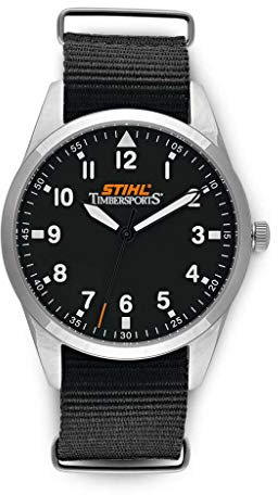Stihl STS Armbanduhr, Schwarz/Silber, one fits All