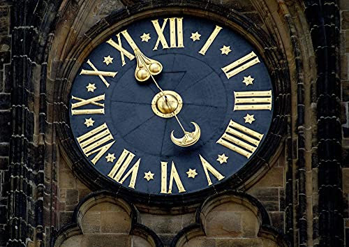 hansepuzzle 64213 - Uhr Puzzle 260 Teile - Gebäude Puzzle mit hochwertiger Aufbewahrung: Kartonbox und wiederverschließbarem Beutel - Format 41 × 28,7 cm