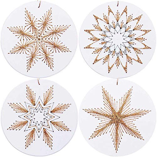 Stickpackung für Weihnachtsbaumschmuck, Weiß, 8 Stück