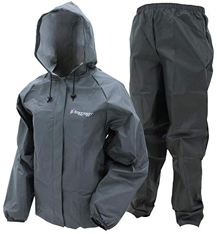 FROGG TOGGS Women's Ultra-Lite2 Waterproof Breathable Protective Rain Suit, Carbon, X-Large