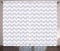 ABAKUHAUS Grau und Weiß Rustikaler Vorhang, Zickzack Chevron, Wohnzimmer Universalband Gardinen mit Schlaufen und Haken, 280 x 225 cm, Hellgrau Weiß