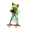 Dorlotou Frosch-Figur, Kunstharz, sitzend, lustig, kreativ, grüner Frosch, Text auf Toilette, für Zuhause, Badezimmer, Dekoration, YX6025