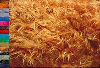 STOFFBOOK WEICH KUNSTFELL HOCHLANDRIND LANGHAAR FELL WINDSCHUTZ MIRKOFON TEDDYFELL FLOKATI FELLIMITAT STOFFE, B708 Rotbraun