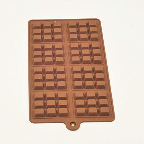 Selecto Bake Moule Silicone Chocolat, Bomtop 9 cavités Antiadhésifs Moules à Chocolat, Mini Moule Tablette Chocolat, pour pieces en Chocolat Maison, Gaufres, Pralines, Bonbon, Décoration de Gateau