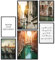 Papierschmiede® Mood Poster Set Venedig, Fertiges Bilder Set mit Rahmen (Holz, schwarz), Wohnzimmer Deko Schlafzimmer, 2x DIN A3 und 4x DIN A4, Wasser Stadt Italien