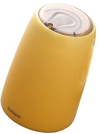 Garneck - Porta stuzzicadenti Automatico Pop-up per stuzzicadenti in plastica, per Cucina/Sala da Pranzo, Colore: Giallo