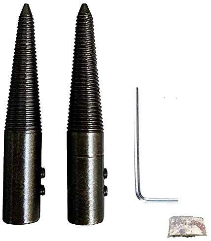 Tapered Spindle Threaded Adapter for Buffing Wheel Bench Grinder Tool Polishing Accessories for 8mm Arbor Hole,Right and Left with a Wrench,1 Set