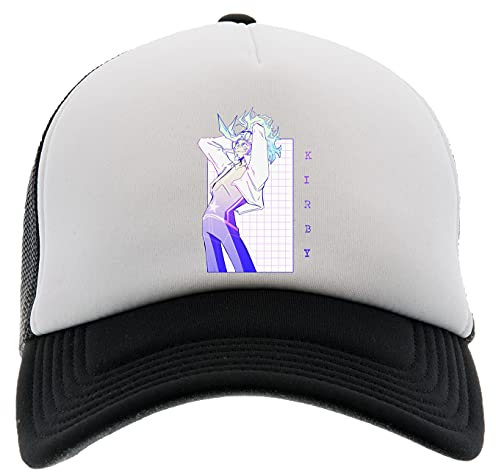 Enigmae Kirby Anime Boy Baseball Kappe Hut Unisex Männer Frauen Schaum Vorne Mesh Zurück Schwarz Cap Foam Front Mesh Back