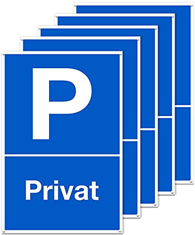 Privat – Parken und Halten verboten – Parkplatz Hinweisschild Privatgrund – PVC Schild 30x20cm (5)