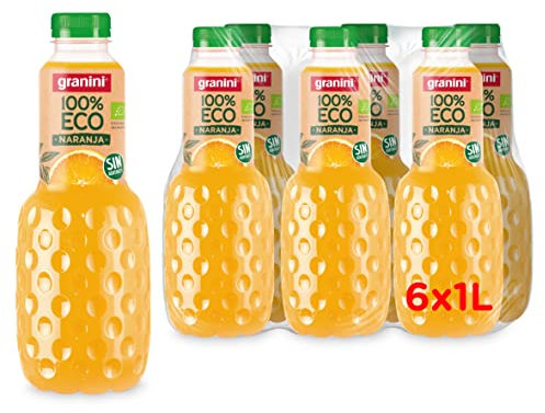 Zumo de Naranja ecológico Sin aditivos ni azúcares añadidos 100% Fruta Ecológica Pack 6 x 1L Granini 100% ECO