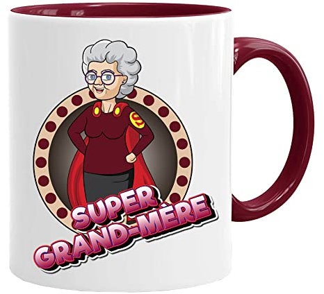 Acen Merchandise Grand-mère Mug/Tasse – Super Grand-mère – Tasse Originale/Cadeau Anniversaire/Fête des Pâques/Céramique 350 ML/Idée Cadeau Original