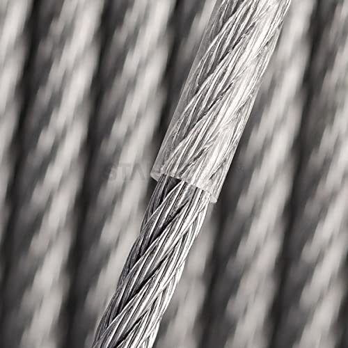 6 mm de diamètre (6 x 7) / 50 m de câble métallique galvanisé avec gaine en PVC