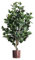 Leaf Realistic Artificial Tree with Planter, Mixed Materials, Dark Bushy Ficus Copper, 100cm