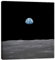 Posterlounge Apollo 11 Aufgang der Erde über dem Mond, Juli 1969 Leinwandbild von NASA 100 x 100 cm Schwarz Wandbilder Wanddeko