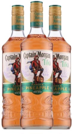 Liköre Captain Morgan Tiki Mango & Pineapple 70 cl (Schachtel mit 3 Flaschen von 70 cl)