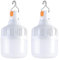 Emergency - Lampadina a LED ricaricabile, 2 modalità di illuminazione, USB, dimmerabile, per luci di emergenza, cabine notturne, attività all'aperto (2 confezioni)