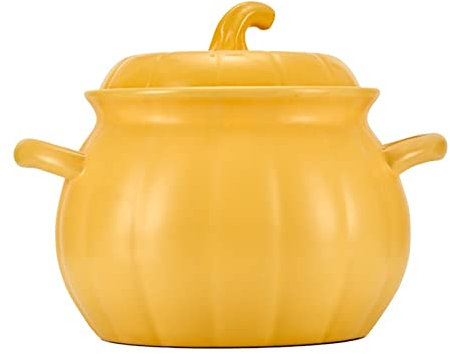 YLWX Casseruola Di Zucca, Pentola For Zuppa Di Stufato Nel Forno Olandese In Ceramica A Gas Domestico Con Coperchio, Casseruola A Fuoco Aperto Pentola For Cocotte Di Zucca