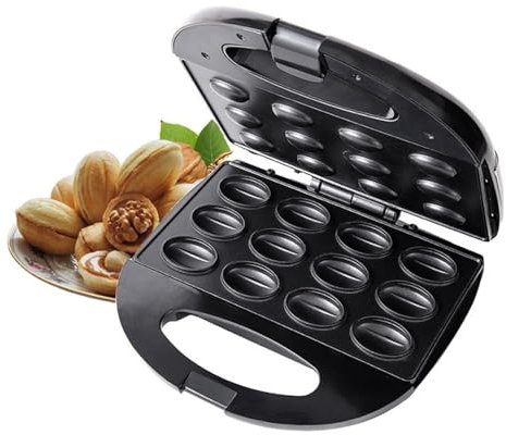 Stampo per Biscotti in Noce, Stampo per Biscotti Antiaderente, Strumento di Cottura in Alluminio per Pasti Veloci, Riscaldamento Bifacciale a Risparmio Energetico, Facile da Usare