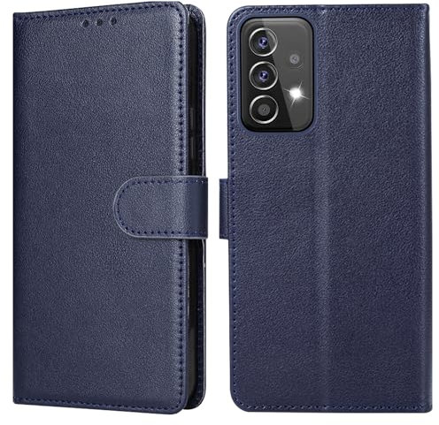 Keteen Handyhülle für Samsung Galaxy A52 5G/4G/A52s 5G Hülle Premium Leder Klappbar Flip Wallet Case Tasche Standfunktion Kartenfach Magnetische Stoßfest Schutzhülle Klapphülle für Samsung A52s, Blau