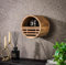 RINGO-Living Wandregal aus Massivholz - Vintage Holzregal rund zum einhängen - Runder Schrank für Deko Wanddeko Regal - Hängeregal Kinder aus Massiv Holz - Schweberegal rund Aesthetic Möbel 30 cm
