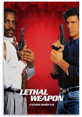 TNERPAR Movie Lethal Weapon Poster Dekorative Malerei Leinwand Wandkunst Wohnzimmer Poster Schlafzimmer Malerei,Wandkunst Bilddruck Moderne Familienzimmer Dekor 08x12inch(20x30cm)