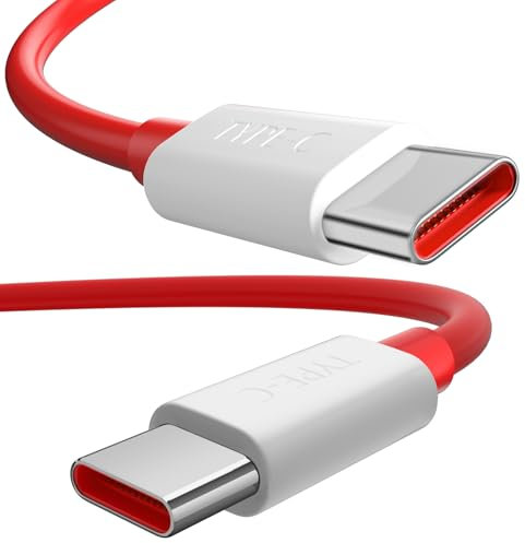 Cable USB C 1M para OnePlus 10T 5G 11, Carga Rápida SUPERVOOC Tipo C a USB C, Súper Flash para Nord CE 3 4 Lite Nord 3 2 9 Pro 8 Open Pad Pro Realme 12+ GT 6