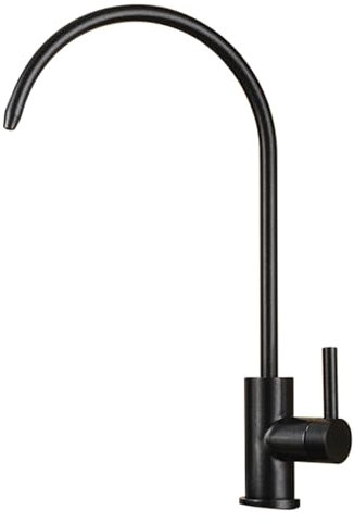 YWJFSA Rubinetto Lavabo Cucina Osmosi, Rubinetto Cucina Per Depuratore, Rubinetto Per Lavello Cucina, Acciaio Inossidabile 1/4,Nero