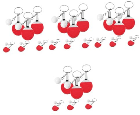 Toddmomy 24pièces Porte-clés Forme De Balle De Tennis De Table Accessoires Décoratifs pour Et Clés Souvenirs De Amusants