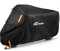 toptrek Motorrad Abdeckplane Outdoor XXXL Motorradabdeckung Wasserdicht Motorradgarage Winterfest Motorradplane mit Schlossloch für Harley-Davidson, Honda, Suzuki, Kawasaki (265x105x125 cm)