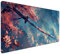 XXL Gaming Mauspad 800x400mm – Mousepad Groß Nahtlose Kanten Mouse Pad rutschfest & Wasserdicht verbessert Geschwindigkeit und Präzision Schreibtischunterlage für Maus Tastatur Kirschblüten Katana W 0