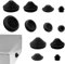 BuxiuGK 60 Stück Gummitülle 10mm/20mm/25mm/30mm,Tower Form Kabeldichtungen Dichtungsschutz Ring Gummi für Kabel,Draht,Elektrogeräte,Stecker und Elektrische Box