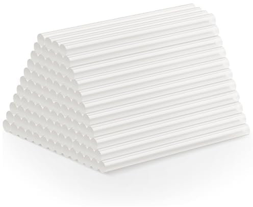 Tilswall Hot Glue Sticks 7 x 100mm Pack of 200, Ultra Clear Hot Melt Craft Glue for DIY, Glue Gun, Art, Crafts, Sealing, Woodworking, Plastics, Fabric, Ceramics