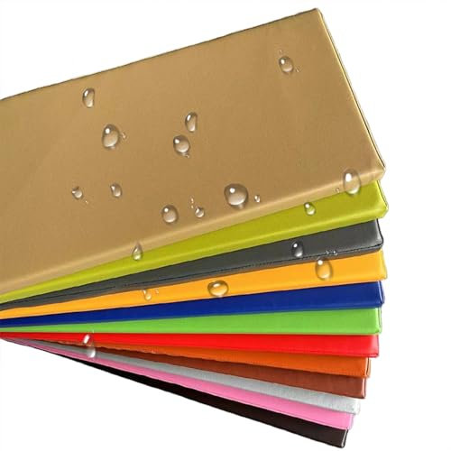 GYCF Lederstoff Maßgeschneiderte Bankauflage,Wasserfest Waschbar Benutzerdefinierte Bankkissen, Sitzbank Kissen für Outdoor Gartenbank Terrasse Fensterbank (Lederstoff)